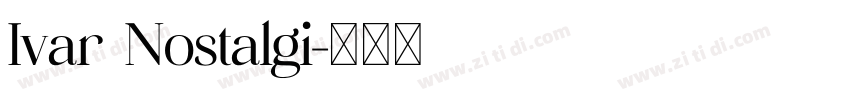 Ivar Nostalgi字体转换